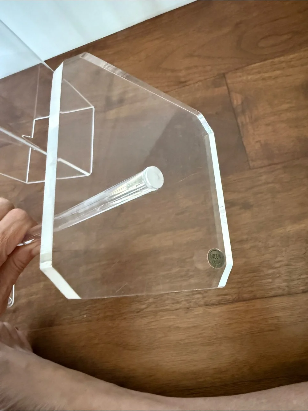 Vintage Acrylic Jewelry/Necklace Box Tower Holder Display Case